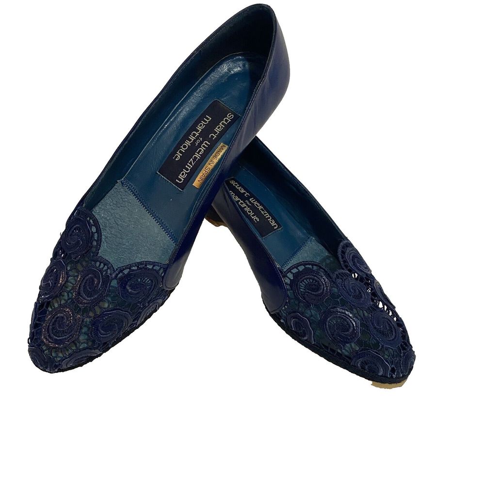 Stuart Weitzman Martinique Wedge Shoes Size 6B Vintage Blue‎ RARE NWT